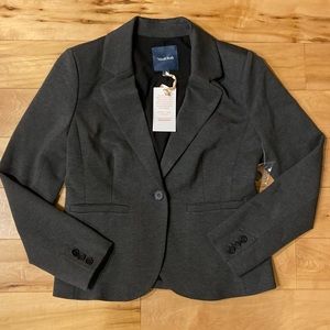 BRAND NEW!! Grey one button blazer ModCloth size small